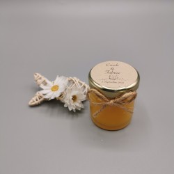 Pot de miel personnalisé thème doré cuillère en bois pour vos évènements  par 10 -  France